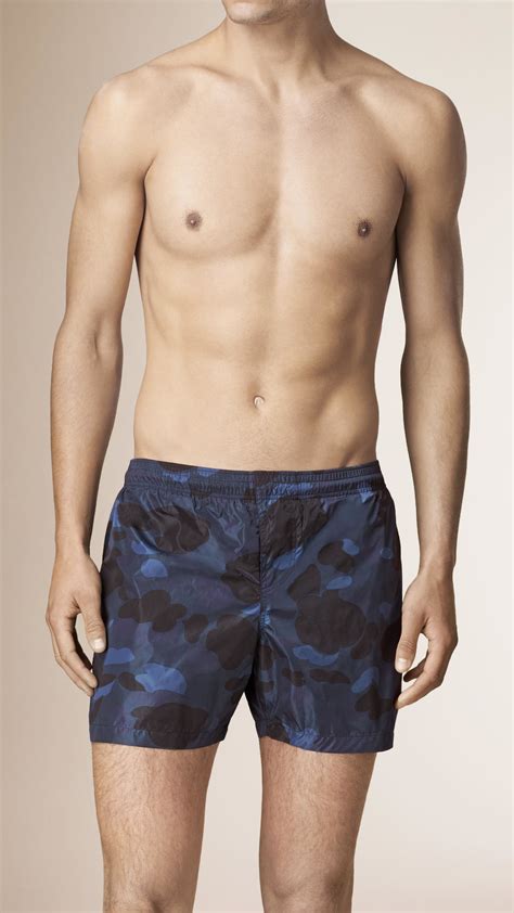 burberry blue swim trunks|burberry swim trunks for men.